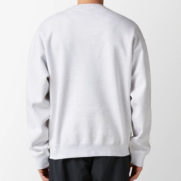 Nike Solo Swoosh Crewneck Sweatshirt Heather Grey XS Unisex Fleece DX1361-051 LE - Picture 4 of 13